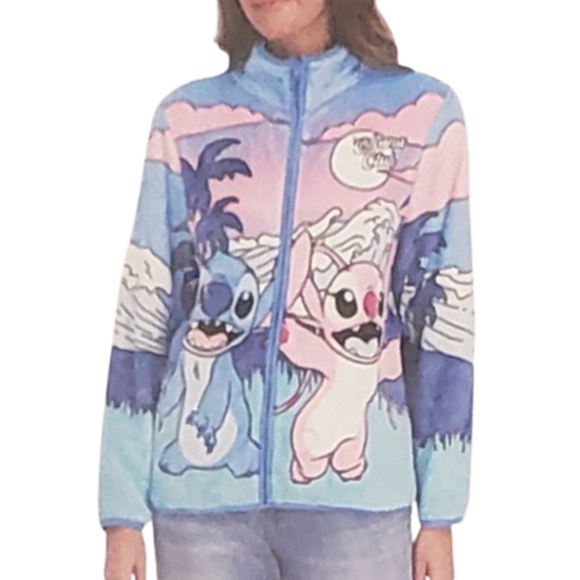 Character Jackets & Blazers - Character Jacket Women Stitch Zip Front Scenic Cozy Winter NWT